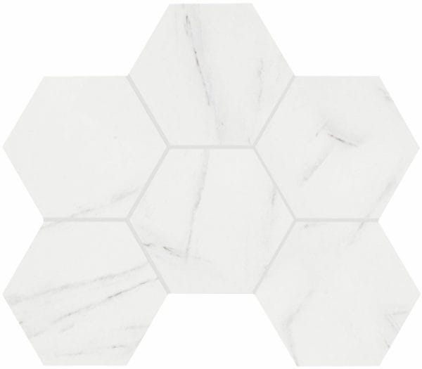 Roma Carrara Mat Hexagon Porcelain Decorative Tiles
